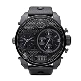 Diesel - DZ7193 - Montre Homme - Quartz Analogique - Digital - Cadran Noir - Bracelet Cuir Noir