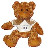 CANAAN DOG MAN'S BEST FRIEND Plush Teddy Bear with WHITE T-Shirt
