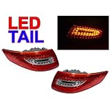 A Pair of Depo Red and Clear Lense Tail Lights - Porsche 911 2005-2008 by Depo