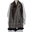 Scarves Stoles Wool for Womens India with Pom-Pom 28 x 72 inches