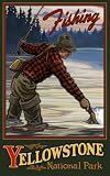 Northwest Art Mall 11 x 17 Poster Fishing Yellowstone by Paul A. Lanquist
