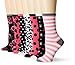Betsey Johnson Women's Pretty In Pink Crew Socks Gift Box 7-Pack