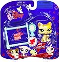 Littlest Pet Shop Assortment 'B' Series 2 Collectible Figure Cat with Clothes Rack and Mirror