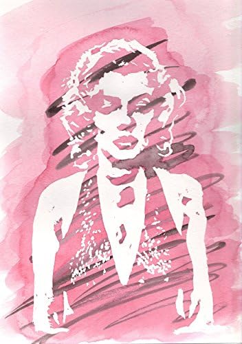 HAND DRAWN Artist Watercolor Original 8" x 10" PRINT of "Marilyn Pink" featuring Marilyn Monroe!! Available in 11x14, and 20x30 Prints as well!! Great Gift Idea!