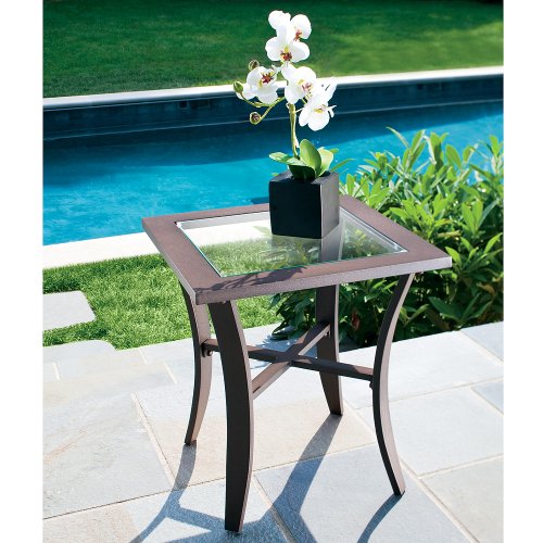 Outdoor Patio Camden Metal Accent Table