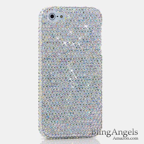 iPhone 6S Bling Case, iPhone 6 Case - LUXADDICTION® [Premium Quality] 3D Handmade Crystallized Bling Case Swarovski Crystals Diamond Sparkle Authentic AB Clear Crystals Cover for iPhone 6 / 6S
