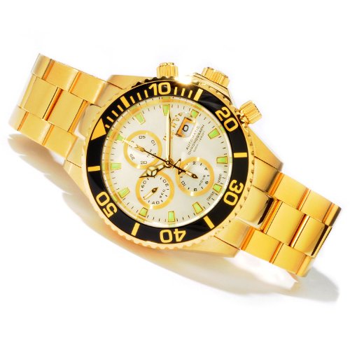 Invicta Men's 6894 Reserve Collection Automatic Chronograph 18k Gold-Plated Stainless Steel Watch