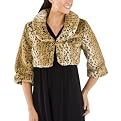 Mossimo&reg; Black Women's Faux Fur Shrug- Cat Print