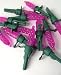 Pack of 12 Pink LED M5 Mini Replacement Christmas Light Bulbs - Green Husk