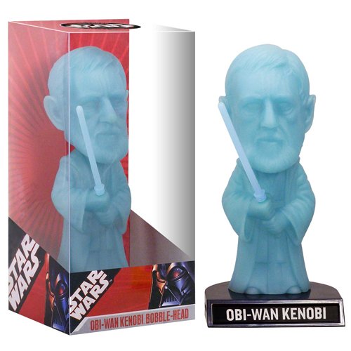 Star Wars Exclusive Spirit of Obi Wan Kenobi Wacky Wobbler Bobble Head by Funko