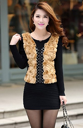 formanism エレガント ファー付き ミニ ワンピース レディース