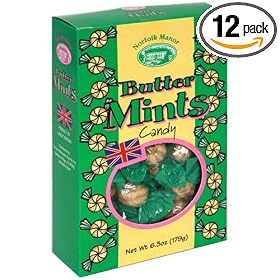 Norfolk Manor Buttermints, 6.3-Ounce Boxes (Pack of 12)