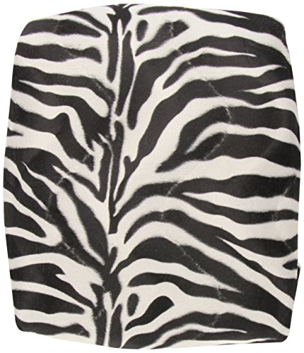 OxGord 17pc Set Zebra Animal Print Auto Seat Covers Set - Front Low Back Buckets - Rear Split Bench - Charcoal Gray & Black