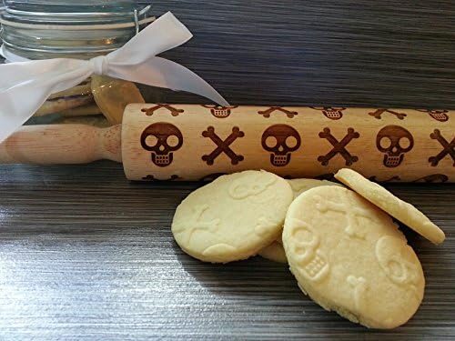 Rolling Pin with Skull and Crossbones