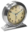 Infinity Instruments Brushed Nickel Metal Alarm Clock