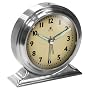 Infinity Instruments Brushed Nickel Metal Alarm Clock