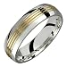 Beau - Elegant Two Tone Comfort Fit Wedding Band for Him & Her! Custom Made! Choose your Size.