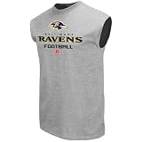 Baltimore Ravens Critical Victory V Sleeveless T-Shirt - Ash (Medium)