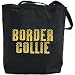 Canvas Tote Bag Black  Border Collie  Dog