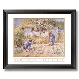 Vincent Van Gogh First Steps Flower Home Decor Wall Picture Black Framed Art Print