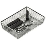 Honey-Can-Do KCH-02161 Steel Mesh Drawer Organizer, Silver