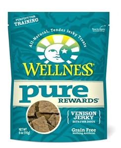 Wellness Grain-Free Treats for Dogs, Pure Rewards Venison, 6-Ounce Pouch