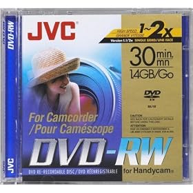 2X Printable Mini Rewritable DVD-RW for Camcorders by JVC