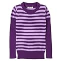 Girls' Cherokee&reg; Long-Sleeve Striped 2-fer Sweater - Purple