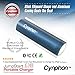 Portable Charger Power Bank USB Battery Pack For iPhone 6, 5, 5S, 5C, 4S, 4, Samsung S-Series - iPhone 6/5/4, Samsung Adapters w/USB Cable - Cynphon JumpStart JS-2400 (Navy Blue)