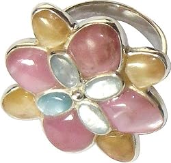 Silver Gemstone Rings Valentines Day Gift (rng301)
