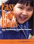Easy Daily Plans: Over 250 Plans for Preschool Teachers (Early Childhood Education)
