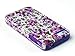 DandyCase 2in1 Hybrid High Impact Hard Lavender Garden Floral Pattern + Purple Silicone Case Cover For Apple iPhone 4S & iPhone 4 + DandyCase Screen Cleaner
