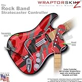 Camouflage Red WraptorSkinz Skin fits Rock Band Stratocaster Guitar for Nin ....