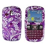 Premium - Samsung R350/R351/Freeform Purple Flower Cover - Faceplate - Case ....