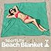 Microfiber Beach Blanket/Outdoor Picnic Blankets (64 x 76 inches) XL Beach Towel – Fits Two - Corner Anchor Pockets - Sand Free - Fast Dry - Travel – Sport - Camping