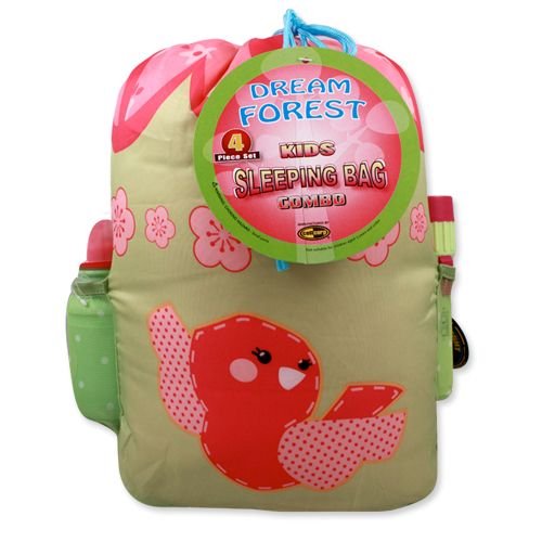 Sleeping Bags Girls Dream Forest 4 Piece Sleeping Bag Set For Kids