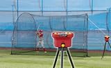Crusher Mini Lite-Ball Pitching Machine with Auto-Ball Feeder & HomeRun - 12 x 12 x 10 Home Bat