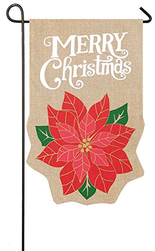Holiday Poinsettia Garden Flag