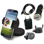 Kit Casa / Auto caricabatterie Samsung Galaxy S4 i9500 + Supporto auto parabrezza cruscotto