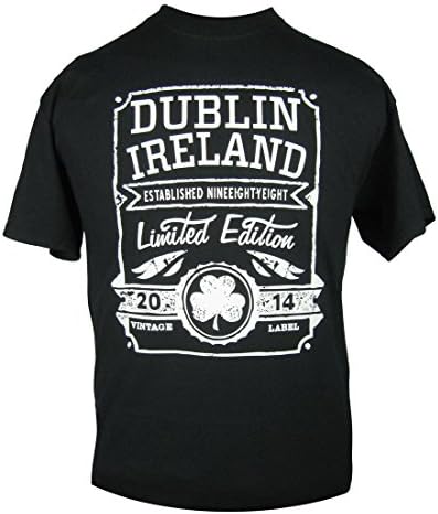 T-Shirt with Dublin Ireland Vintage Limited Edition Print, Green colour