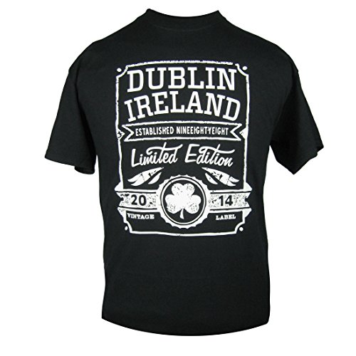T-Shirt with Dublin Ireland Vintage Limited Edition Print, Green colour