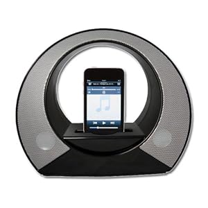 SuperSonic SC-8SP Black Portable Digital FM Radio iPod Speaker Dock