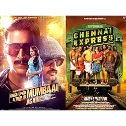 Chennai Express / Once Upon a Time in Mumbai Dobaara! (Hindi Movie / Bollywood Film / Indian Cinema DVD) 2 in 1 Orginal Without Subtittles