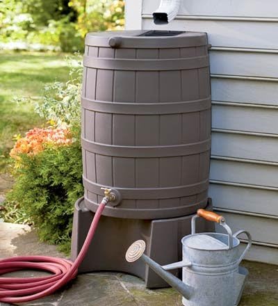 Rain Wizard Stand for Rain Wizard Water Conservation Barrel in Oak