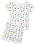 Leveret Shorts "Birds Flying" 2 Piece Pajama 100% Cotton (Size 6M-5T)