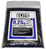 Airsoft Elite 0.25 Black BBs / Case (3000 x 6) BB -- BB2524BL-6