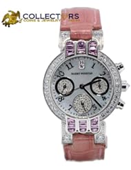Harry Winston Premier Midsize Chronograph 18k White Gold 200 Ucq32wl Md04 Ladies Watch