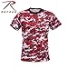 Rothco T-Shirt, Digital Red Camo, Large