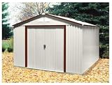 DuraMax Model 50431 10x10 Colossus Metal Shed, brown trim