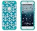 iPhone 6, DandyCase 2in1 Hybrid High Impact Hard Nautical Anchor Pattern + Teal Silicone Case Cover for Apple iPhone 6 (4.7